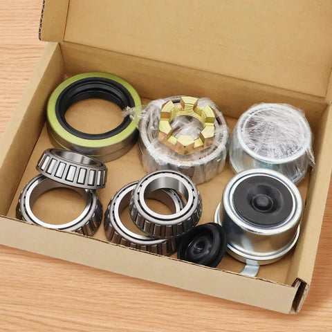 Two Sets 3500 LB Boat Trailer Axle Bearing Kits For 1 1/16 To 1 3/8 Inch Axles Includes L68149 And L44649 Bearings 171255TB