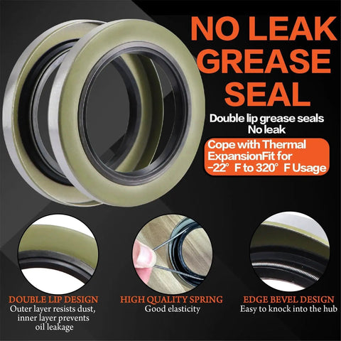 Boat Trailer Axle Bearing Kit For 5200 7000 Lb Tandem Axles With D42 Spindle From Tuijodaix grease seal features shown