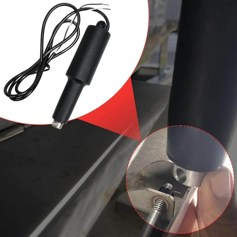 Boat Trim Tab Actuator 15055 001 Direct Replacement For 101XD Extreme Duty 12V System in use with close-up details.