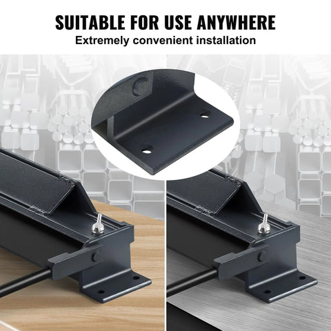 Installation brackets for Box and Pan Brake 48 Inch Sheet Metal Bender for 0 to 130 Degree Bends with 0.31 Inch Blade