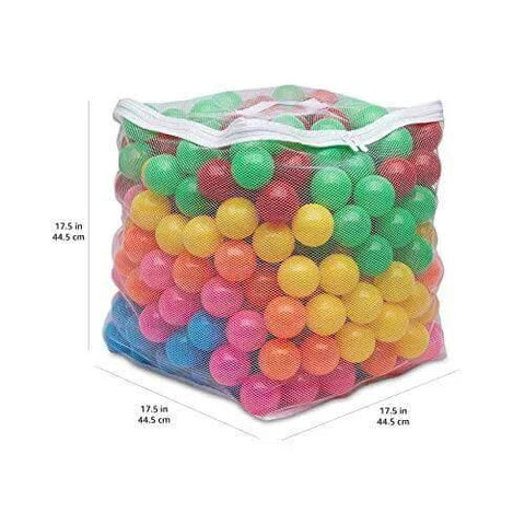 BPA Free Crush-Proof Plastic Ball Pit Balls with Storage Bag, Toddlers Kids 12+ Months, Pack of 400 Balls, 6 Bright Colors