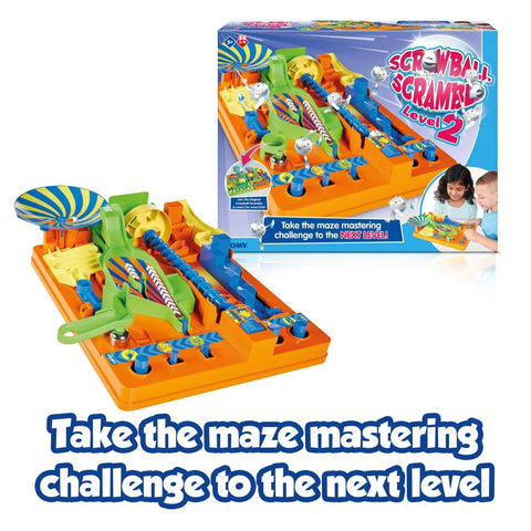 Two Brainteaser Marble Maze Challenges For Ages 5 To 9 Standard Edition With Obstacle Board Turn Knobs Push Buttons Packaging