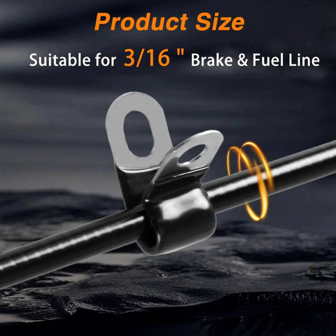 10 Pcs 3/16 Inch Brake Line Clips 304 Stainless Steel Rubber Coated Insulated Cable Clamps For Automotive Industrial Outdoor And Household Use Self Tapping Screws Included Durable Clamp For Secure Routing Of 3/16 Tube And Wires In Cars