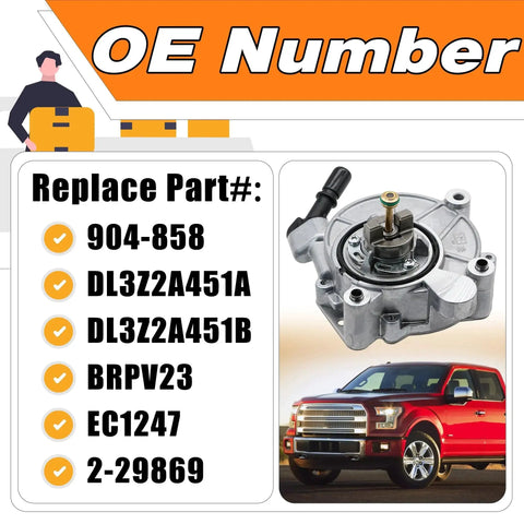 Brake Vacuum Pump For Ford F-150 Expedition Transit And Lincoln Navigator 3.5L Engine 2013-2020 with replacement part numbers