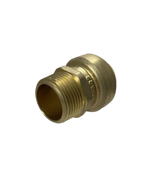 Xfitting Push Fit 1 Inch To 1 Inch Male NPT Adapter Brass Body For Copper CPVC And PEX Piping ANSI NSF Certified Fitting