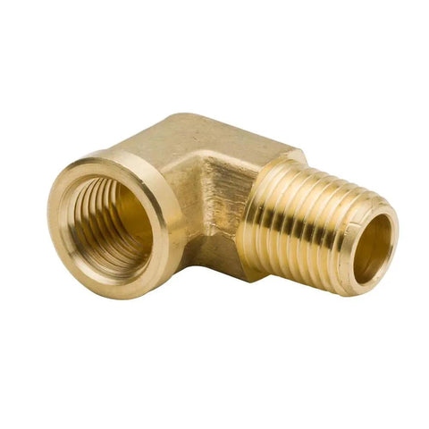 Brass Street 90 Degree Elbow Quarter Inch NPT Male To Quarter Inch NPT Female Forged Pipe Fitting Pack Of 2 For Plumbing And Industrial Applications