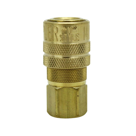M-Style Quick Connect Air Coupler One Quarter Inch NPT Female Brass, Kwik-Change Interchangeable With Most Brands, MIL-C-4109
