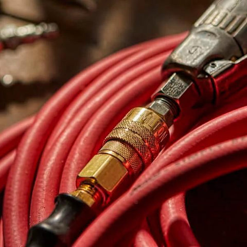 M-Style Quick Connect Air Coupler One Quarter Inch NPT Female Brass, Kwik-Change Interchangeable With Most Brands, S-715 in use