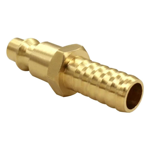 Two Pack Three Eighths Inch Barb To One Quarter Inch Coupling Air Hose Quick Connect Fittings for industrial use displayed