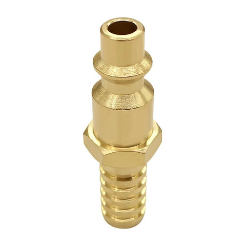 Two Pack Three Eighths Inch Barb To One Quarter Inch Coupling Air Hose Quick Connect Fittings, durable brass, corrosion resistant