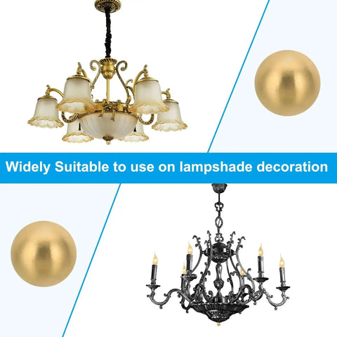 Brass Ball Lamp Finials Caps Knob 25mm 1 Inch 2 Piece Set For Lamp Shade Harp Top Decoration and Furniture Lighting used on chandeliers