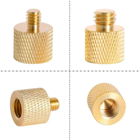 Close-up of brass screw from 26 Piece Camera Screws Mount Set One Quarter Inch And Three Eighth Inch Threaded Converter Adapters