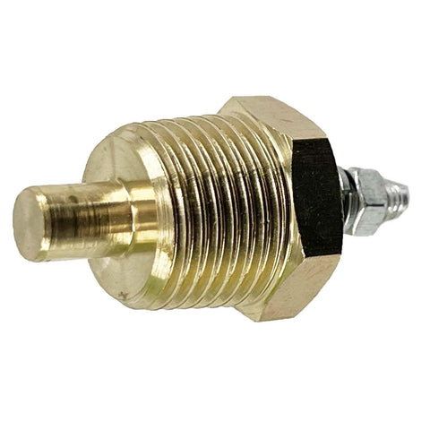 Brass engine coolant temperature sensor with hex body and threaded shank, automotive part