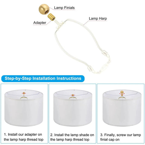 Installation guide for Brass Ball Lamp Finials Caps Knob 25mm 1 Inch 2 Piece Set For Lamp Shade Harp Top Decoration And Furniture Lighting