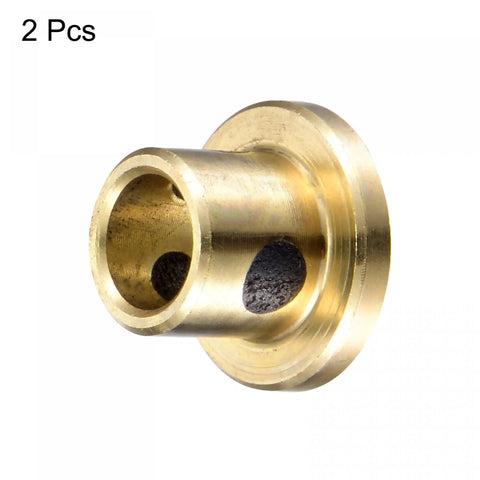 Flanged Sleeve Bearing Brass With Graphite Self Lubricating Oilless Wrapped Bushings 5mm Bore 7mm OD for high load applications