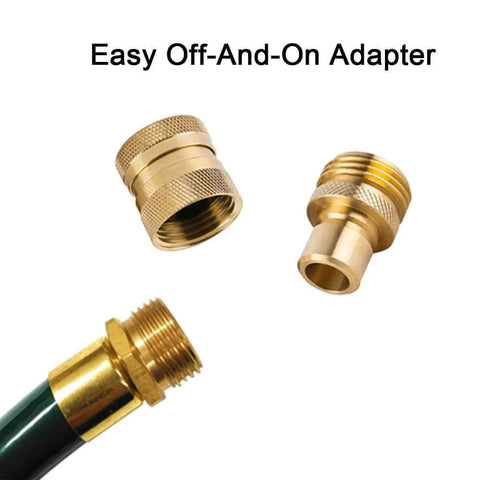 Brass Garden Hose Quick Connect Kit With 3 Female Couplers And 6 Male Nipples For 3/4 Inch GHT Water Hose Connectors Durable Leak Free System