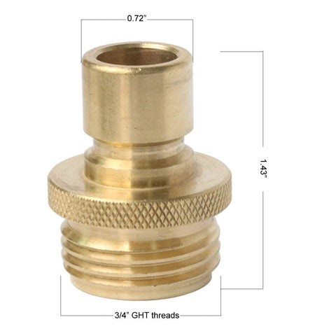 Brass Garden Hose Quick Connect Fittings For Three Quarter Inch Hoses, Leak Free Under High Pressure, Works Like A Charm 4 Pack