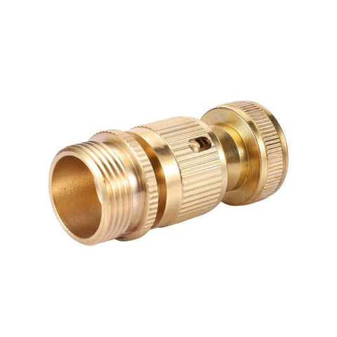 Heavy Duty Brass Garden Hose Quick Connector Set Three Quarters Inch GHT Easy Connect Fittings Quick Disconnect Male And Female