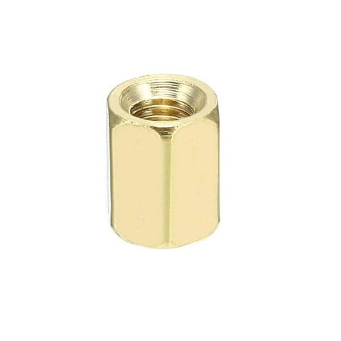 Brass Hex Standoff Spacer M3 Female Thread, 5mm Hex Width, 6mm Pillar Length for PCBs and Electronics, Durable Gold Tone