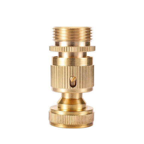 Heavy Duty Brass Garden Hose Quick Connector Set Three Quarters Inch GHT Easy Connect Fittings Quick Disconnect Male