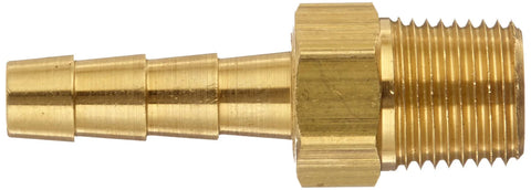 Brass Dixon BN151 hose fitting, male insert, 1/8 NPTF male to 3/16 in hose ID barb