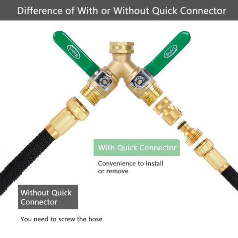 Solid Brass Garden Hose Quick Connectors Set Three Quarter Inch Thread Easy Connect No Leak Universal Fit in use