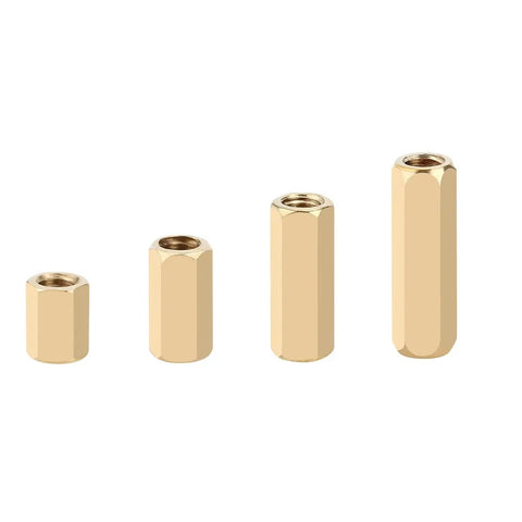 Four hex column spacers from 300Pcs M2 Brass Standoff Kit With Hex Column Spacers And Screws Motherboard Standoffs Nut Assortment In Box