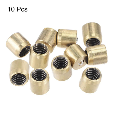 10-piece set of durable brass oil cups for continuous drip lubrication, 8x8mm, suitable for mechanical systems with 6mm hose ID.