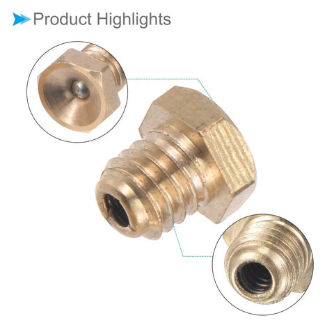 Push Button Grease Oil Cup For Lubrication System M6x1 Male Thread Hex Ball Oiler Nipple 4 Piece Kit close-up brass fitting