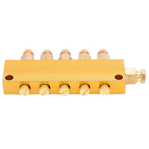 Adjustable Brass Oil Distributor With Regulating Valve For CNC Machining Centers And Production Lines, Pro Grade Lubrication System