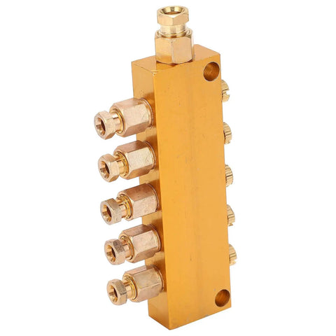 Oil Distributor Adjustable Brass Lubrication System Piston Separator Valve for CNC Machining Centers