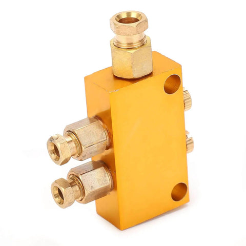 Rugged Brass Oil Distributor Valve For CNC Machines And Production Lines, TK Type Adjustable Lubrication System With Piston Separator Divider