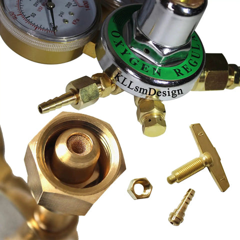 Heavy Duty Oxygen Regulator For Welding And Cutting Torch, 0 To 200 PSI Outlet And 0 To 4000 PSI Inlet, CGA 540, by KLLsmDesign