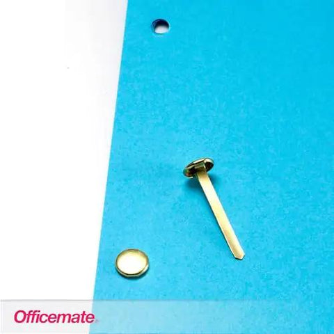 Round Head Brass Fasteners For Paper That Pierce Multiple Sheets No Punch Needed Secure With Bent Over Tines Durable Office Staples