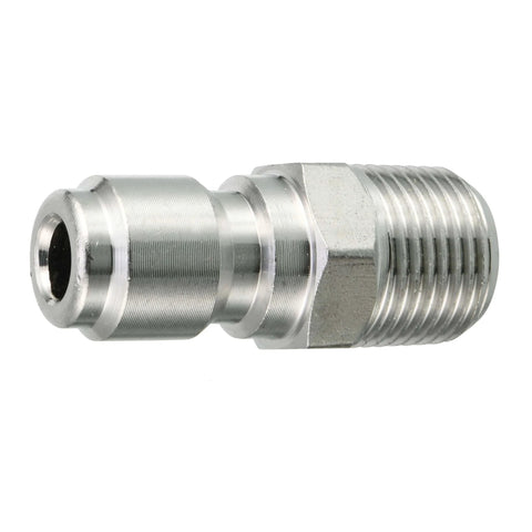 Brass Pressure Washer Adapter Set With Three Eighths Inch Quick Connect To Male NPT Fittings Includes Two Couplers Heavy Duty 5000 PSI Ready Brass Connectors For High Pressure Washers