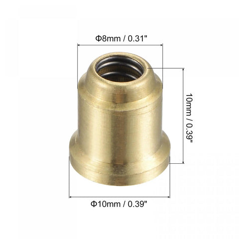 Brass Push Button Flange Oil Cup 8mm Ball Oiler for Continuous Drip Lubrication in Mechanical Joints, 4 Pack, durable brass, secure connection.