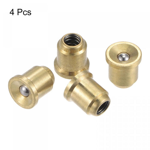 Brass Push Button Flange Oil Cup 8mm Ball Oiler Set for Continuous Drip Lubrication, 4 Pack of durable brass caps