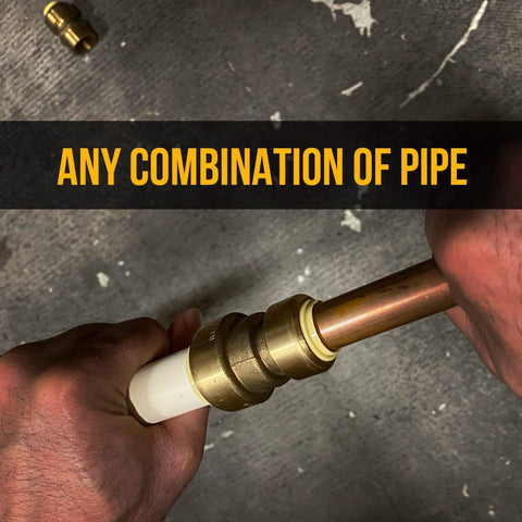 Half Inch Push To Connect Brass Plumbing Fitting 10 Pack For Copper PEX CPVC PE-RT Pipes Easy Install No Tools Needed