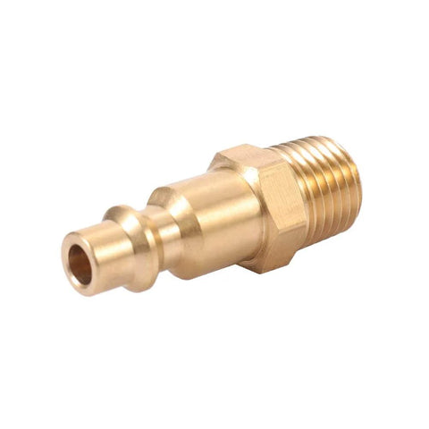Heavy Duty Brass Quarter Inch NPT Male Industrial Air Hose Quick Connect Adapter Kit With Air Couplers And Plugs Ten Piece Set