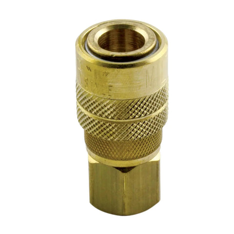 M-Style Quick Connect Air Coupler One Quarter Inch NPT Female Brass, Kwik-Change Interchangeable With Most Brands, MIL-C-4109 Compliant