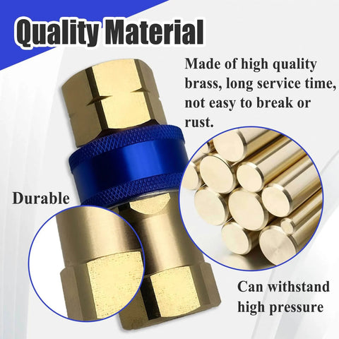 Three Quarter Inch Quick Disconnect Gas Fitting With Automatic Thermal Shutoff For Gas Appliances, brass material