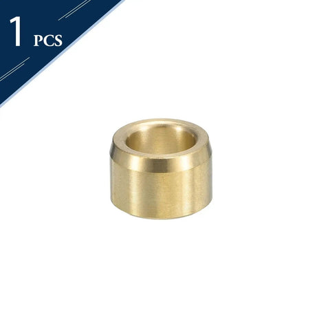 Single cast brass sleeve bearing with 1/4 inch bore, 3/8 inch OD, 1/4 inch length self lubricating plain shaft bushing