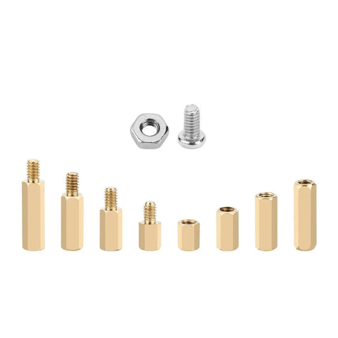 300Pcs M2 Brass Standoff Kit With Hex Column Spacers And Screws Motherboard Standoffs Nut Assortment In Box For PC Builds Laptop Repairs And DIY Electronics