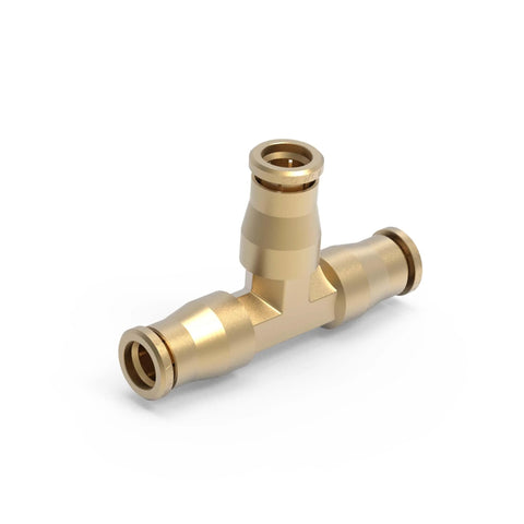 Brass Union Tee Air Line Fittings One Quarter Inch T Fitting For Pneumatic Systems And Air Suspension For DIY Pros