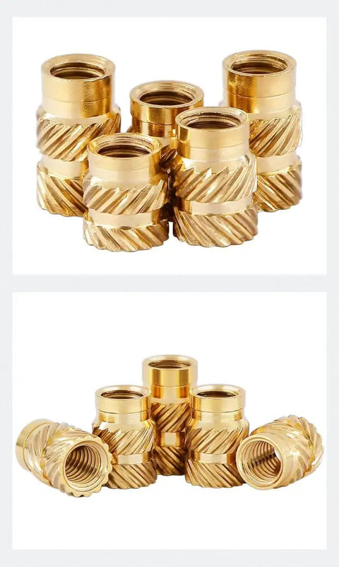 Brass Threaded Inserts Kit For 3D Printing M2 To M5 With 380 Pieces Knurled Heat Set Inserts For Plastic Parts And Electronics Assembly