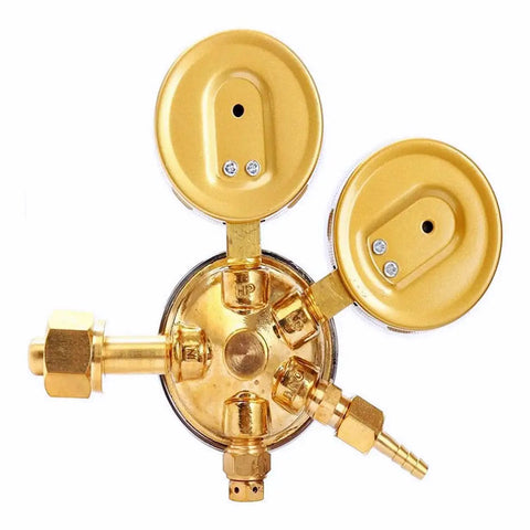 Oxygen Regulator For Welding Gas, Heavy Duty Brass Regulator With 0 To 200 PSI Outlet And 0 To 4000 PSI Inlet, CGA 540 Female Connection