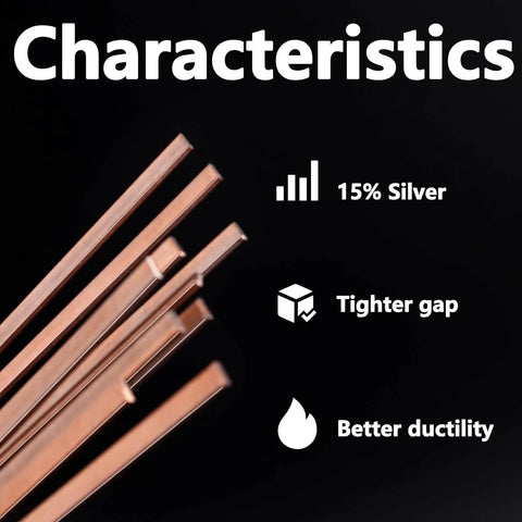 BCuP-5 Copper Brazing Rods With Fifteen Percent Silver Phosphorus Copper Alloy characteristics with focus on tighter gap and ductility