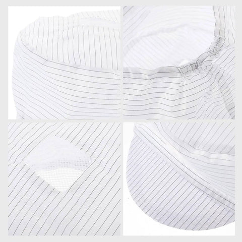 Anti Static Cleanroom Hat Breathable Working Cap close-up view showing breathable mesh material and elastic band