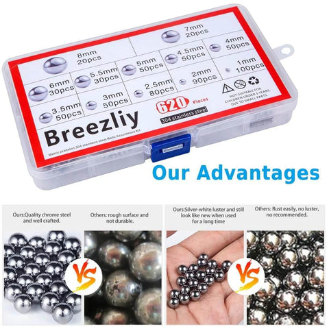 620-Pack Utility Cart 8 mm Platform Size Stainless Steel Frame box with assorted steel balls for warehouse and delivery tasks