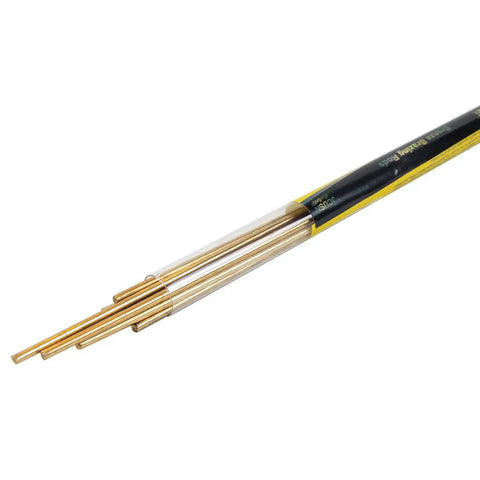 Workhorse Bare Bronze Brazing Rods Pack Low Fume Copper Alloy For Torch Welding One Half Pound Nine Pieces Diameter One Eighth Inch